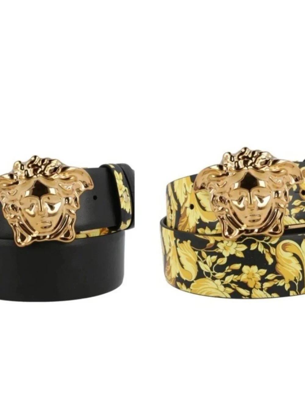 Versace Black | Barocco Reversible Leather Belt 95 IT 38 US W/ Box & Dust Bag - Picture 3 of 7